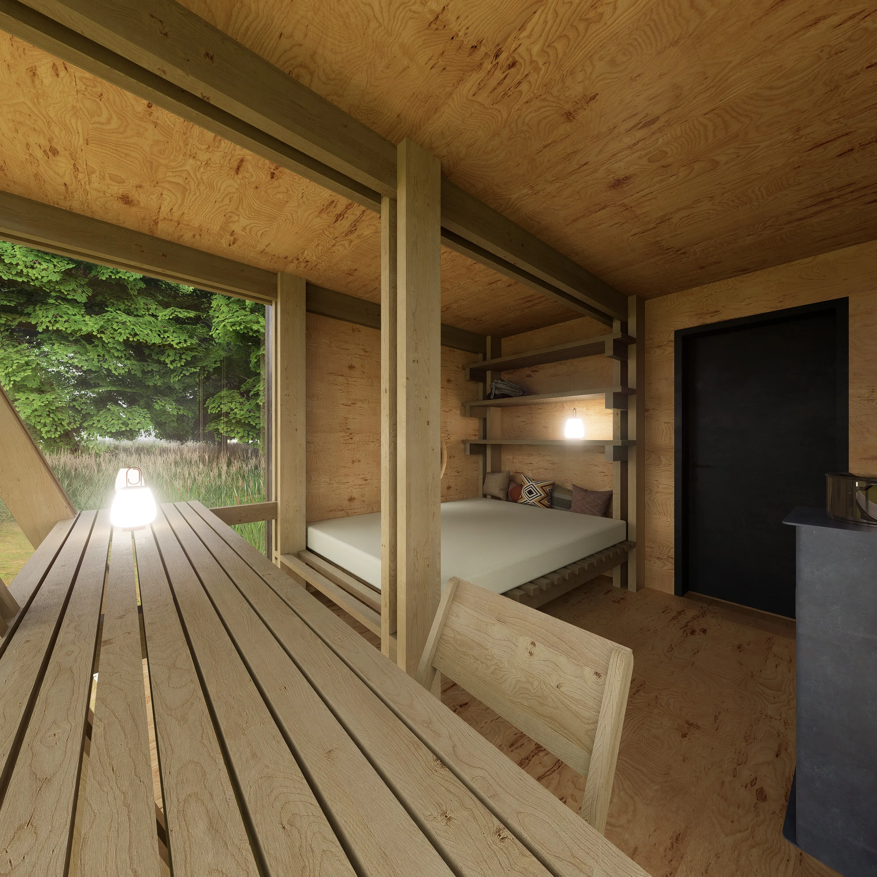 návrh chaty od architektonického studia bydloarchitekti