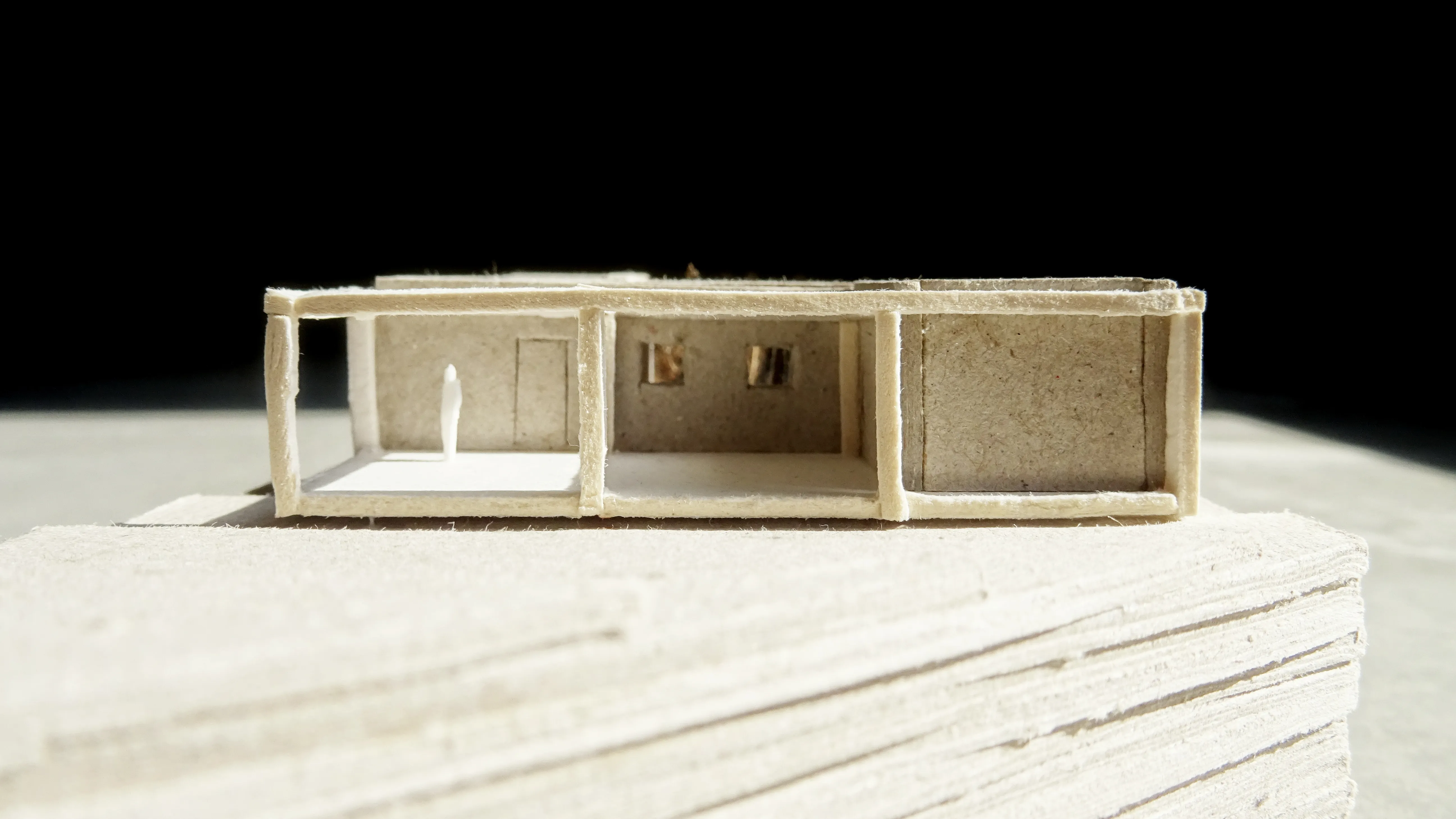 architektonický model s osazením domu do terénu