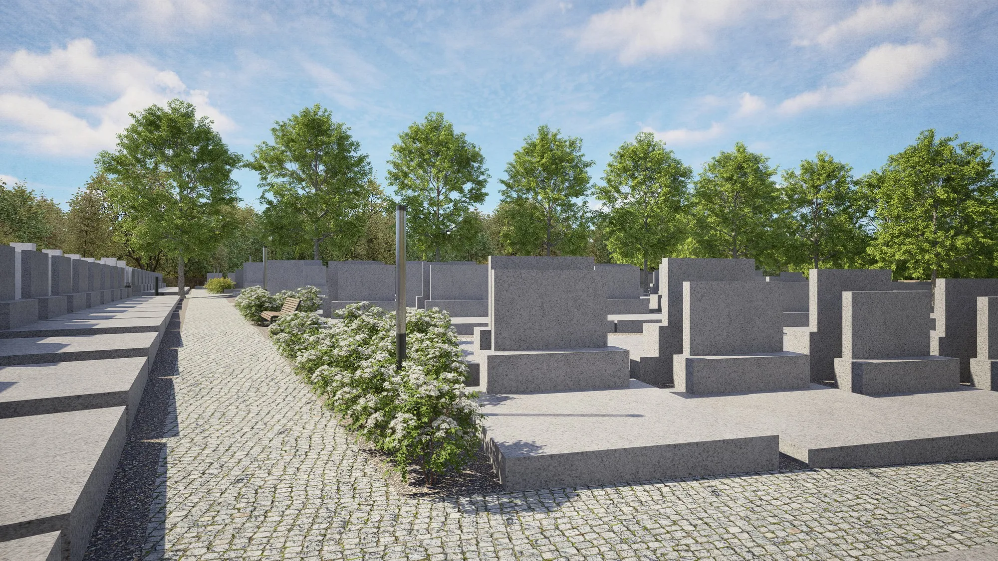 nové výsadby a zahradní úpravy na hřbitově v moravskoslezském kraji