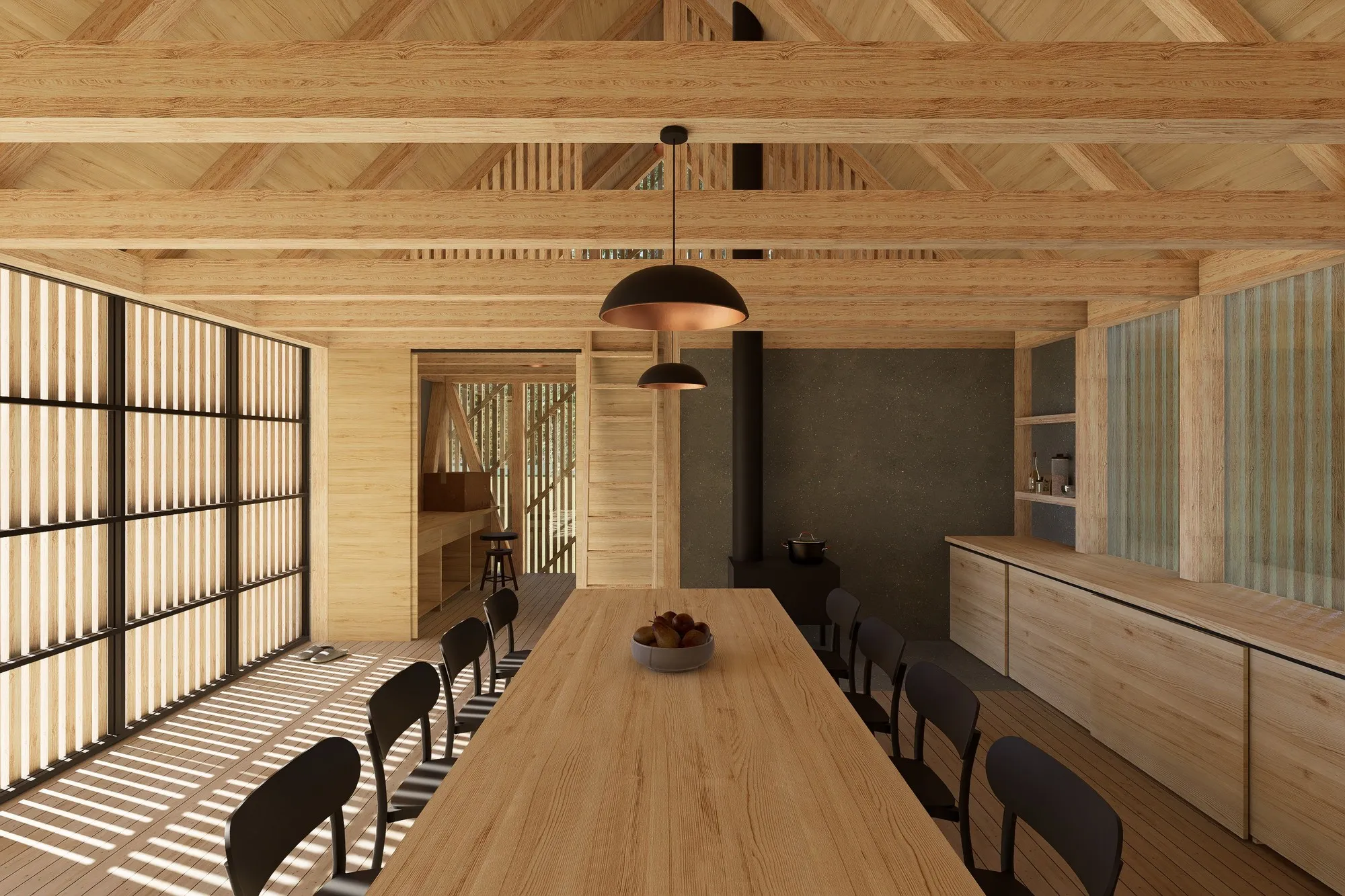 interiér zahradního domu od bydloarchitekti