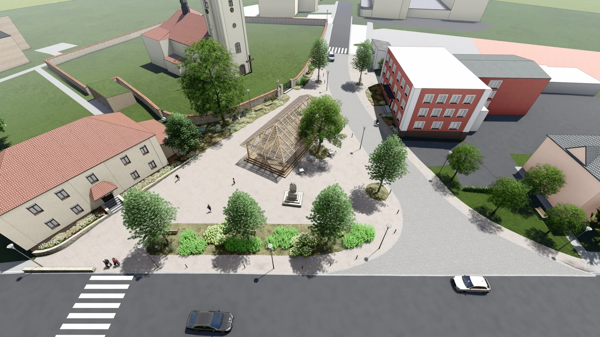 návrh veřejného prostoru pro obec v moravskoslezském kraji